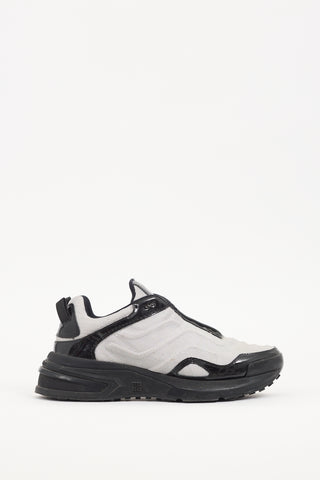 Givenchy Black & Silver Patent & Mesh Giv 1 Light Sneaker