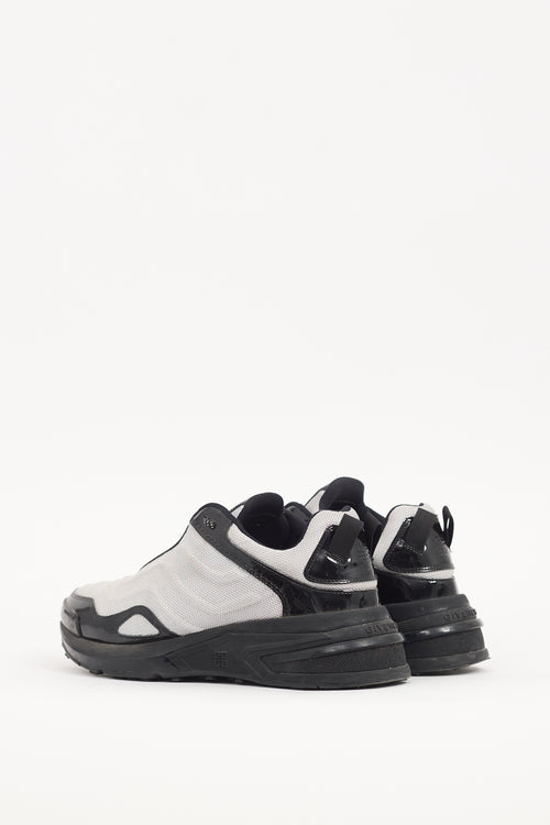 Givenchy Black & Silver Patent & Mesh Giv 1 Light Sneaker