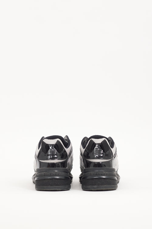 Givenchy Black & Silver Patent & Mesh Giv 1 Light Sneaker