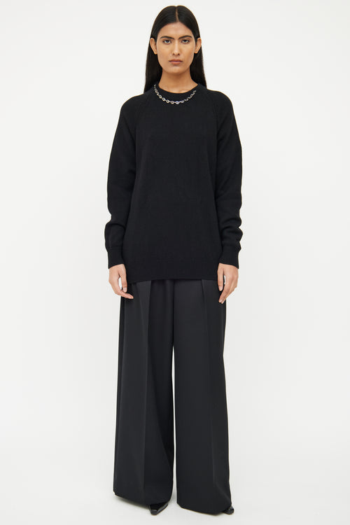 Givenchy Black Cashmere Chain Link Sweater