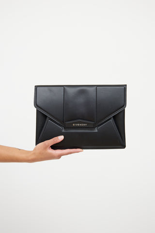 Givenchy Black Anitgona Envelope Clutch