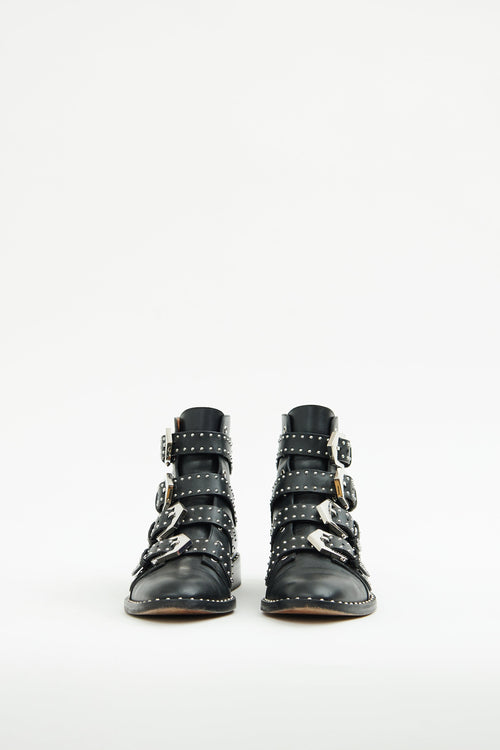 Givenchy Black Studded Buckle Boot