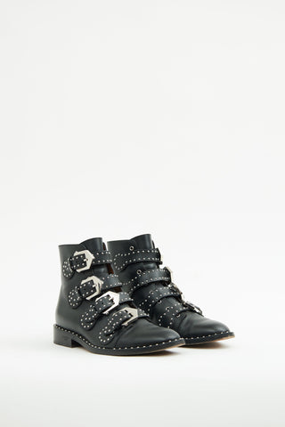 Givenchy Black Studded Buckle Boot