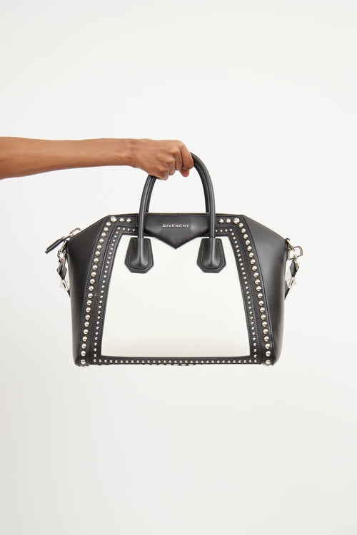Givenchy Black & White Studded Antigona Bag