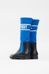 Givenchy Blue & Black Rubber Storm Boot