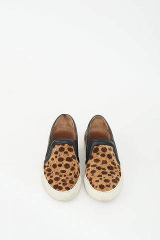 Givenchy Brown Hair Printed Slip On Sneaker