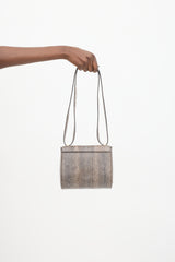 Givenchy Brown Leather Mini Pandora Box Crossbody Bag