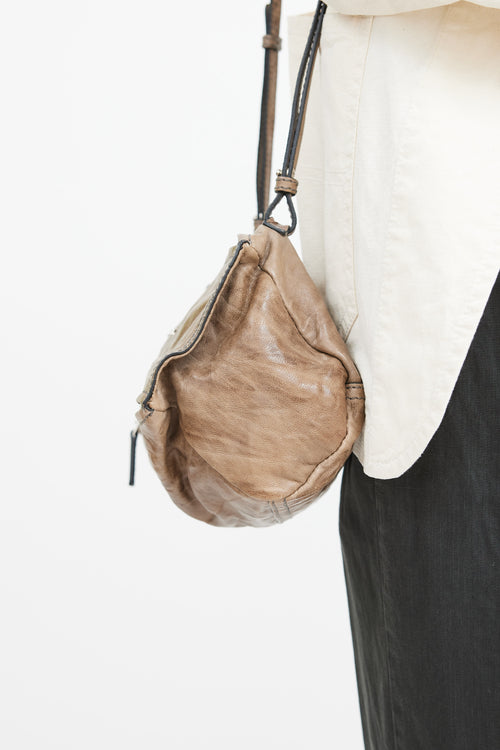 Givenchy Brown & Silver Leather Pandora Bag