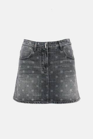 Givenchy Denim 4G Mini Skirt