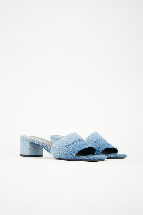 Givenchy Denim 4G Logo Sandal
