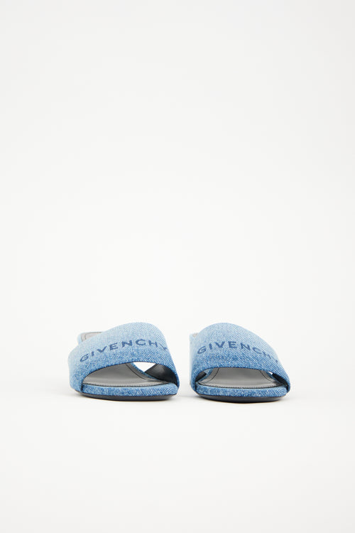 Givenchy Denim 4G Logo Sandal
