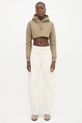 Givenchy Embroidered Logo Cropped Hoodie