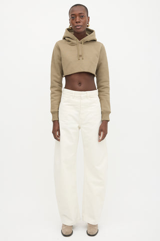 Givenchy Embroidered Logo Cropped Hoodie
