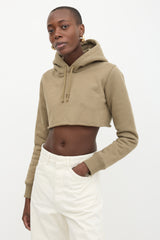 Givenchy Embroidered Logo Cropped Hoodie