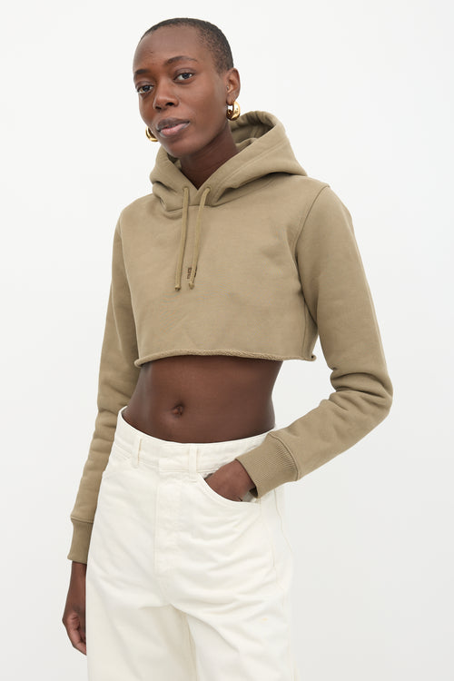 Givenchy Embroidered Logo Cropped Hoodie