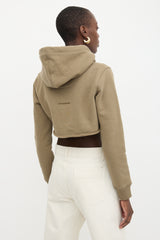 Givenchy Embroidered Logo Cropped Hoodie