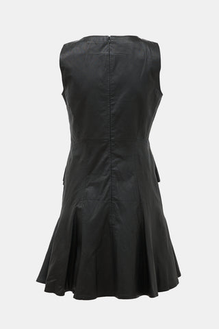 Givenchy FW 2012 Leather Fluted Dress