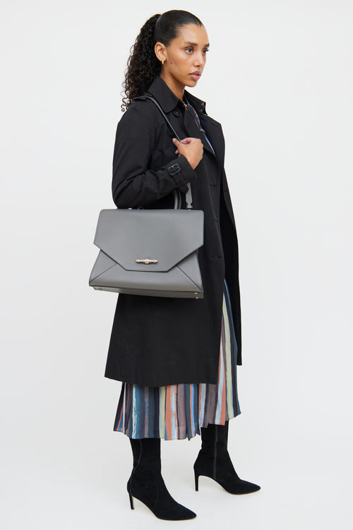 Givenchy Grey Leather Obsedia Shoulder Bag