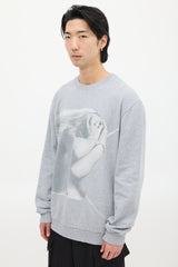 Givenchy Grey & White Graphic Sweatshirt