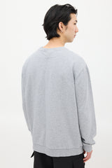 Givenchy Grey & White Graphic Sweatshirt