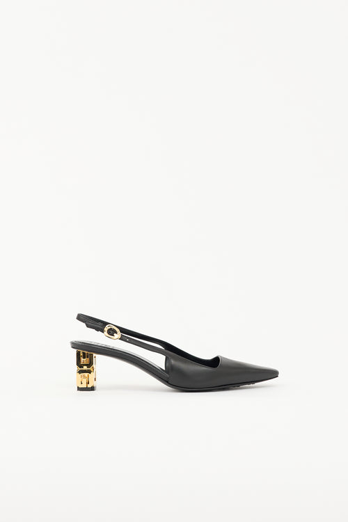 Givenchy Leather G Cube Slingback Pump