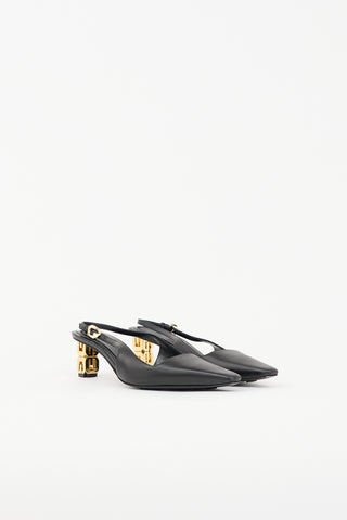 Givenchy Leather G Cube Slingback Pump