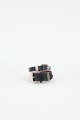Givenchy Leather Double Buckle Bracelet