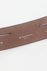 Givenchy Leather Double Buckle Bracelet