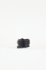 Givenchy Leather Double Buckle Bracelet