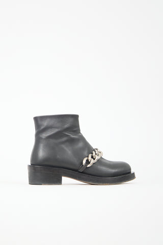 Givenchy Leather Laura Chain Ankle Boot