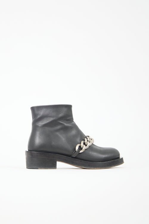 Givenchy Leather Laura Chain Ankle Boot