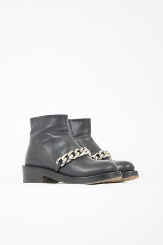 Givenchy Leather Laura Chain Ankle Boot