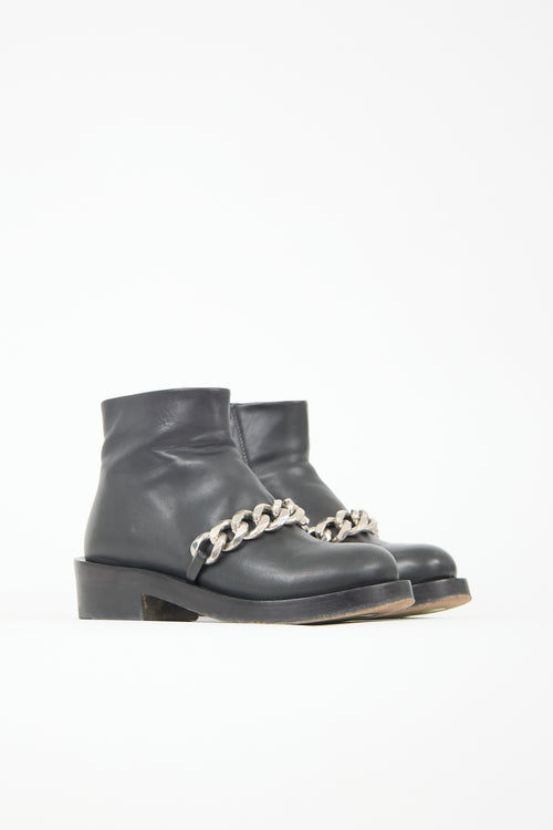 Givenchy Leather Laura Chain Ankle Boot