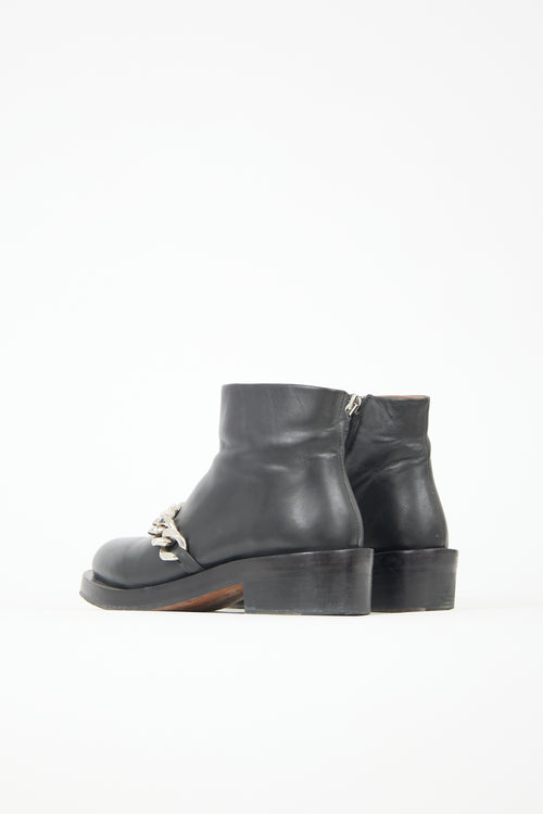 Givenchy Leather Laura Chain Ankle Boot
