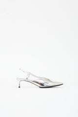 Givenchy Metallic Leather Slingback Heel