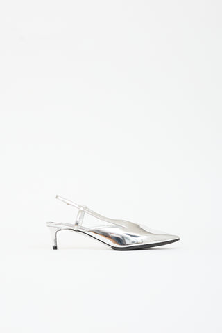 Givenchy Metallic Leather Slingback Heel