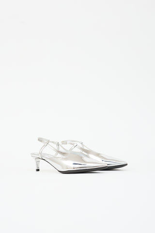 Givenchy Metallic Leather Slingback Heel