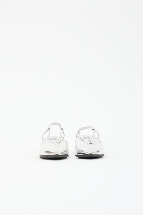 Givenchy Metallic Leather Slingback Heel