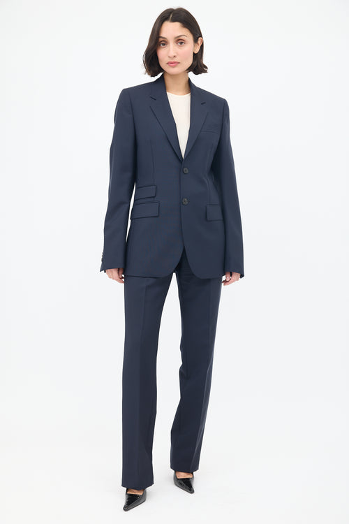 Givenchy Navy Wool & Mohair Suit