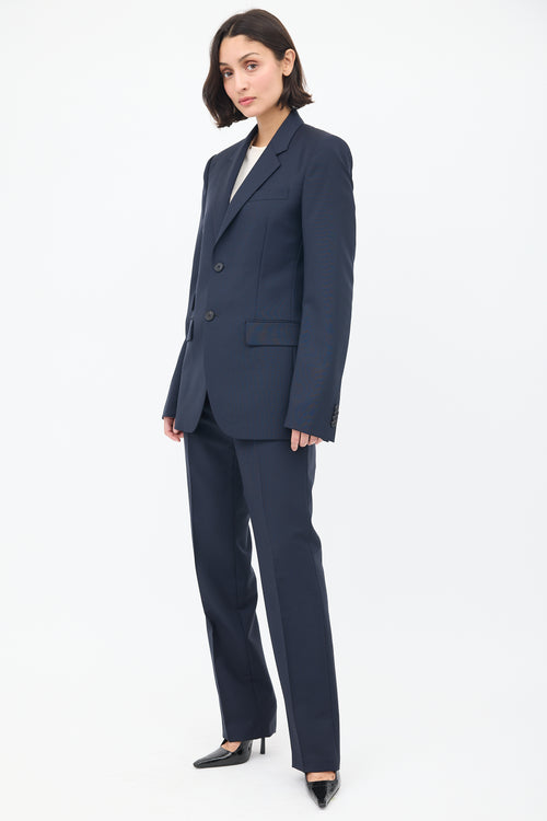 Givenchy Navy Wool & Mohair Suit