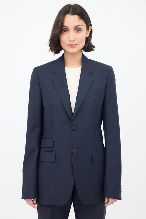 Givenchy Navy Wool & Mohair Suit