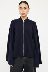 Givenchy Wool & Cashmere Zip Cape Top