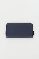 Givenchy Navy Leather Zip Long Wallet