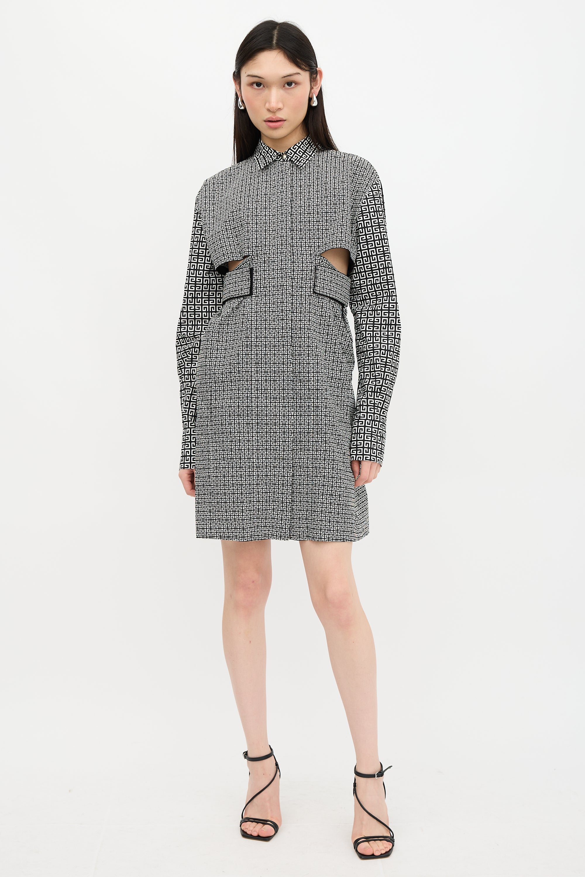 givenchy shirt dress Givenchy Girls Cotton Dress With Belt in White 10 Yrs