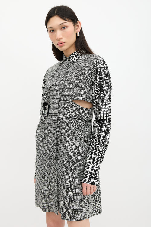 Givenchy Printed Cut Out Shirt Dress