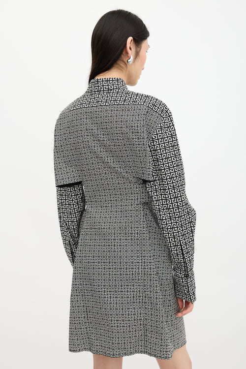 Givenchy Printed Cut Out Shirt Dress