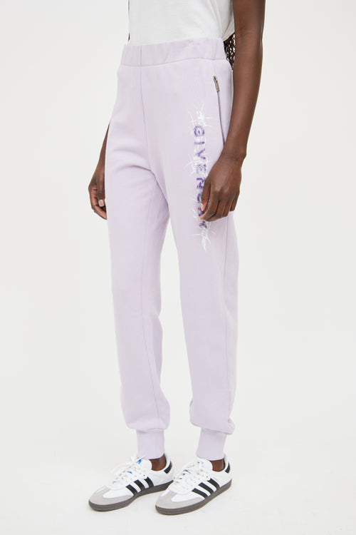 Givenchy Purple Logo Jogger Sweatpants
