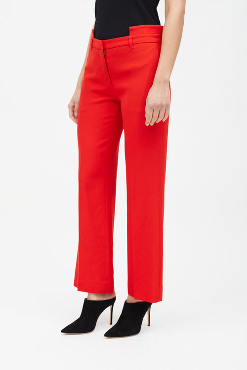 Givenchy Red Cut Out Waist Trouser