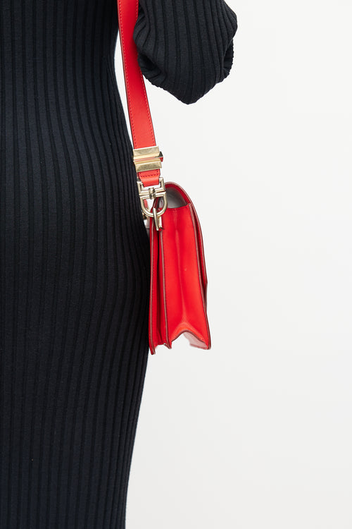 Givenchy Red Flap Leather Bag