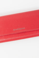 Givenchy Red Leather Bifold Wallet